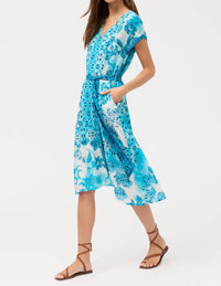 Johnny Was SILK TIE DRESS in vittoria scarf - women's dress - detail view