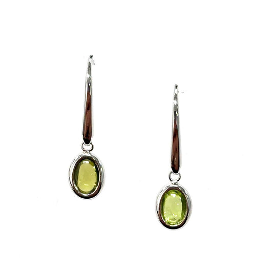 Aamiaa - Color Candy Collection Earrings With 6x4 Oval Peridot