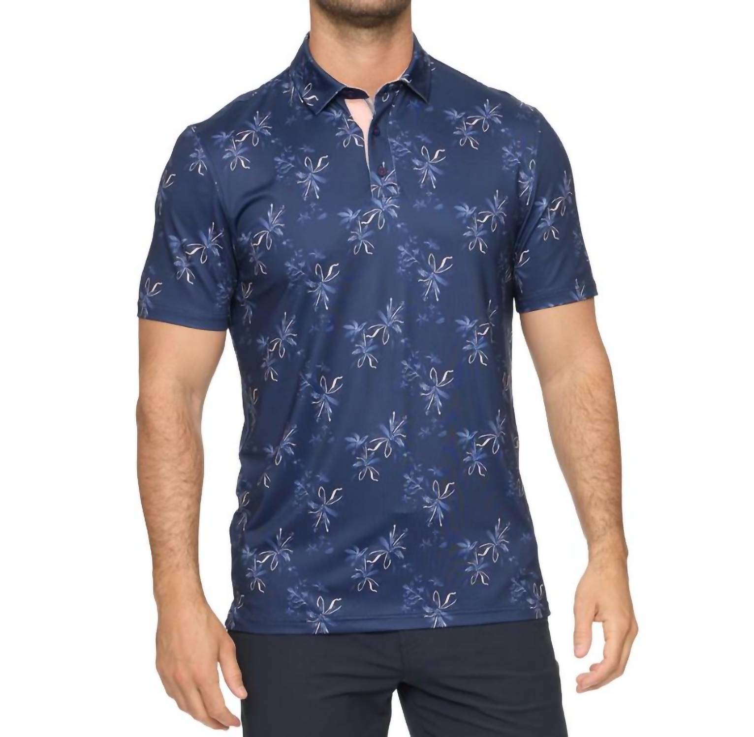 Flags & Anthem - Kingman Short Sleeve Floral Print Performance Polo