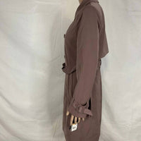 London Fog Women's Double Breasted Trench Coat in terracotta - women's jacket - detail view