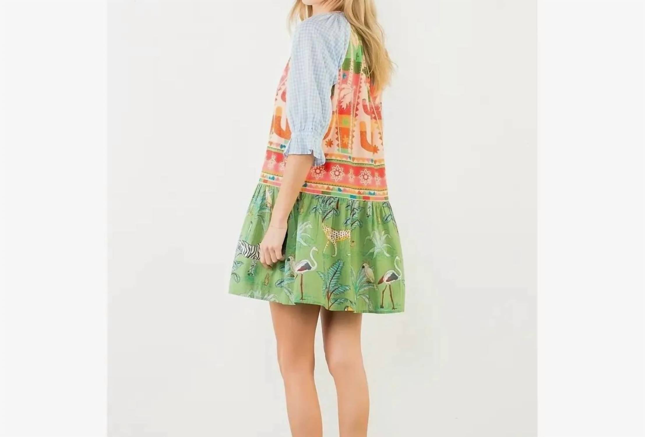 Thml - Multi Patterned V Neck Dress