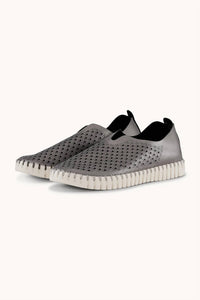 Ilse Jacobsen Women's Tulip 3576 Shoes in gunmetal - women's flats