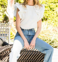 Thml - Whispering Petals Flutter Top