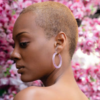 Gold & Honey - Women's Instyle Lucite Hoop Earrings