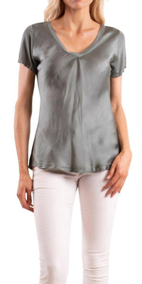 Gigi Moda - Nola Satin Scoop Neck Tee