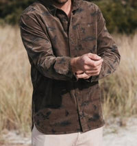 Jetty Shoals Corduroy Shirt in olive - men's jacket