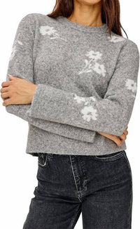 Rails Anise Flower Sweater in heather floral - women's sweater