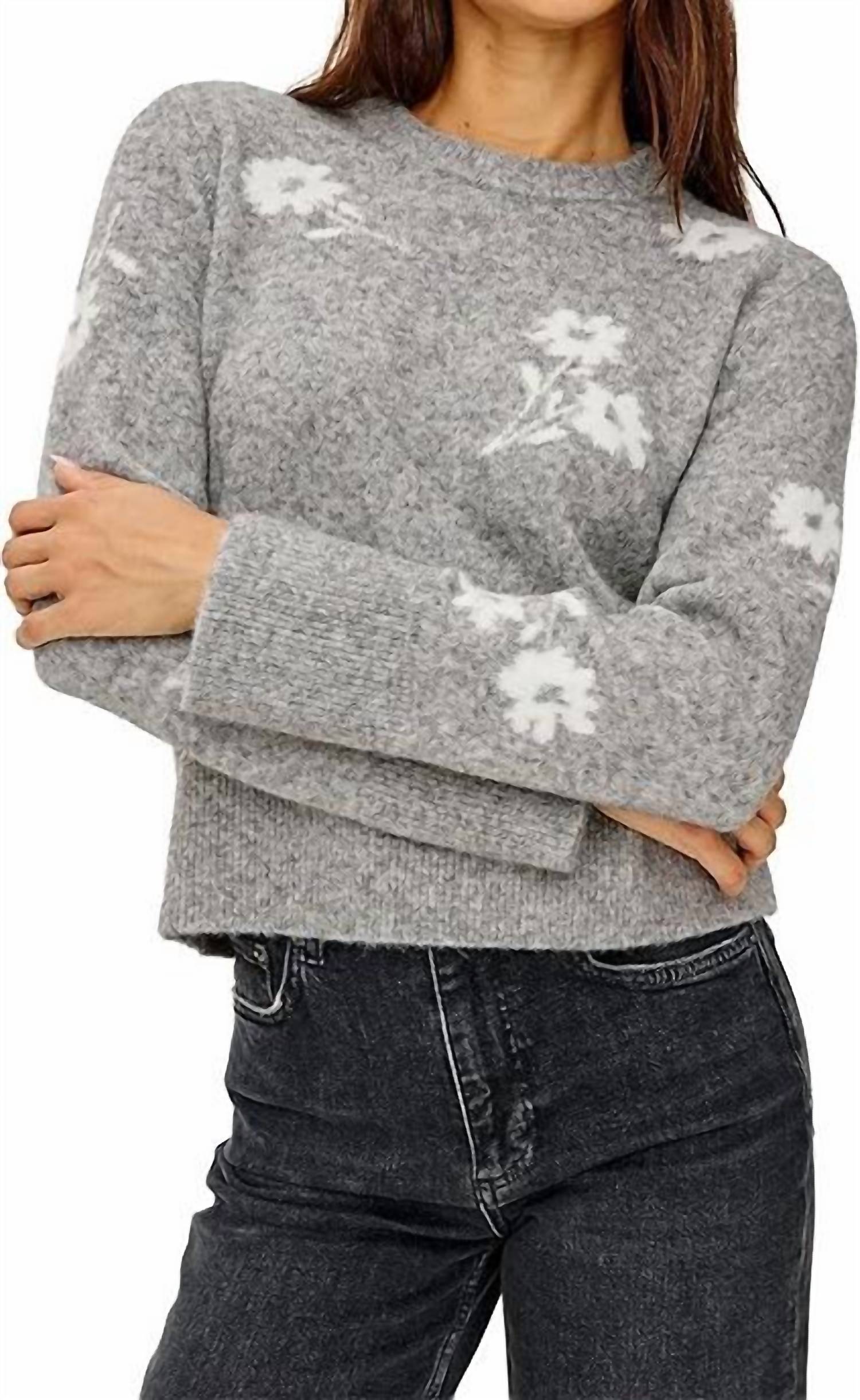Rails Anise Flower Sweater in heather floral - women's sweater