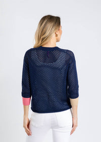 ZAKET & PLOVER Holey Pocket Cardigan in marine - women's cardigan - view 4