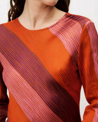 FRNCH Women's Labelle Dress in red stripe - women's long sleeve top - view 4