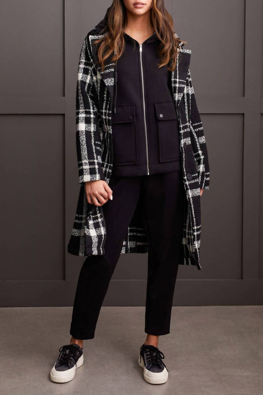 Tribal - Scuba Knit Hooded Zip Up Jacket