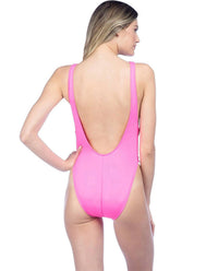 La Blanca - 2-Button High Leg One Piece Swimsuit