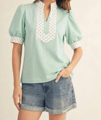 Jodifl - Dotty Collar Top