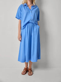 Lilla P - Elbow Sleeve Button Down Shirt