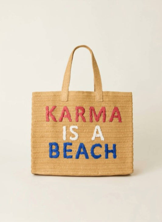 Btb Los Angeles - Women's Karma Is A Beach Tote Bag