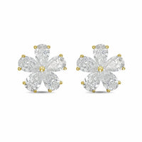 Diana M Jewels - Women's Pear Lab-Grown Diamond Stud Earrings (8.00 Ct TCW) - Elegant Plus