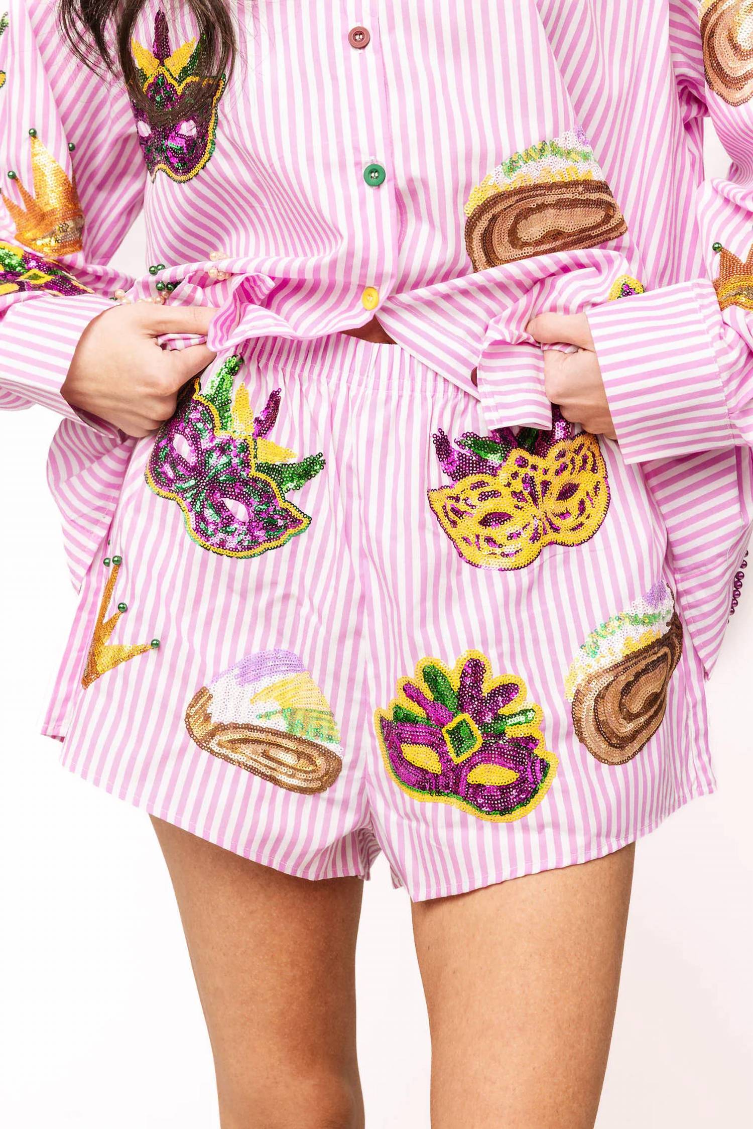 Queen Of Sparkles - Mardi Gras Icon Shorts