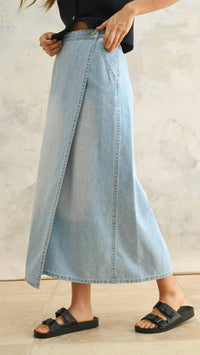 Miou Muse - Overlap Long Skirt
