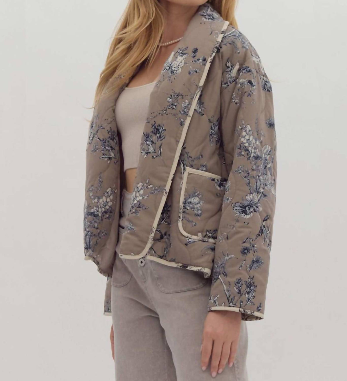 Entro - Floral Open Jacket