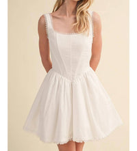 Klesis - Ciara Lace Edge Corset Gathered Mini Dress