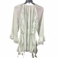 Francesca'S - Women's Boho Ruffled Lacy Flowy Top