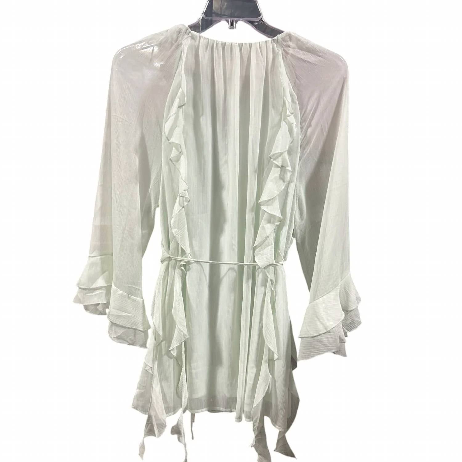 Francesca'S - Women's Boho Ruffled Lacy Flowy Top