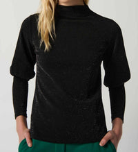 Joseph Ribkoff - Mock Neck Long Sleeve Top