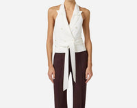 Elisabetta Franchi - Halter double breasted vest with belt
