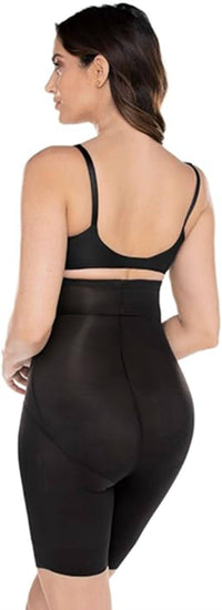 Miraclesuit Shape With Edge Hi-waist Long Leg Shorts in black - women's shorts - alternate view