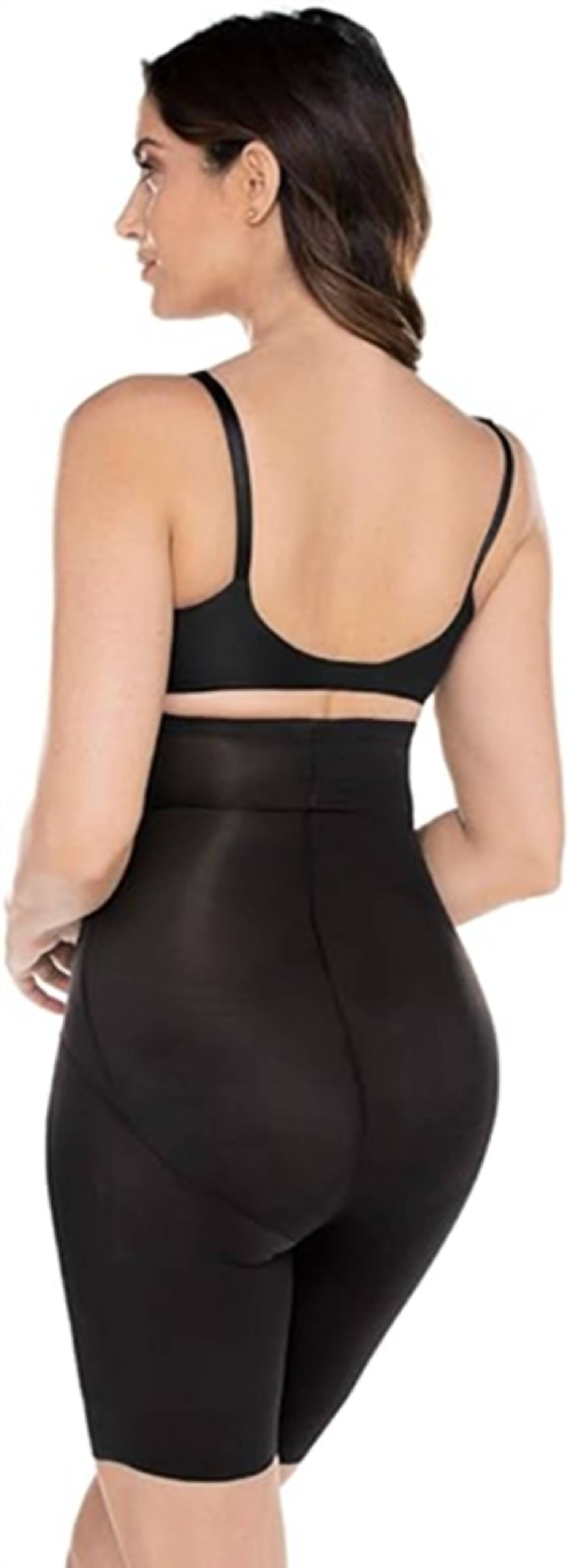 Miraclesuit Shape With Edge Hi-waist Long Leg Shorts in black - women's shorts - alternate view
