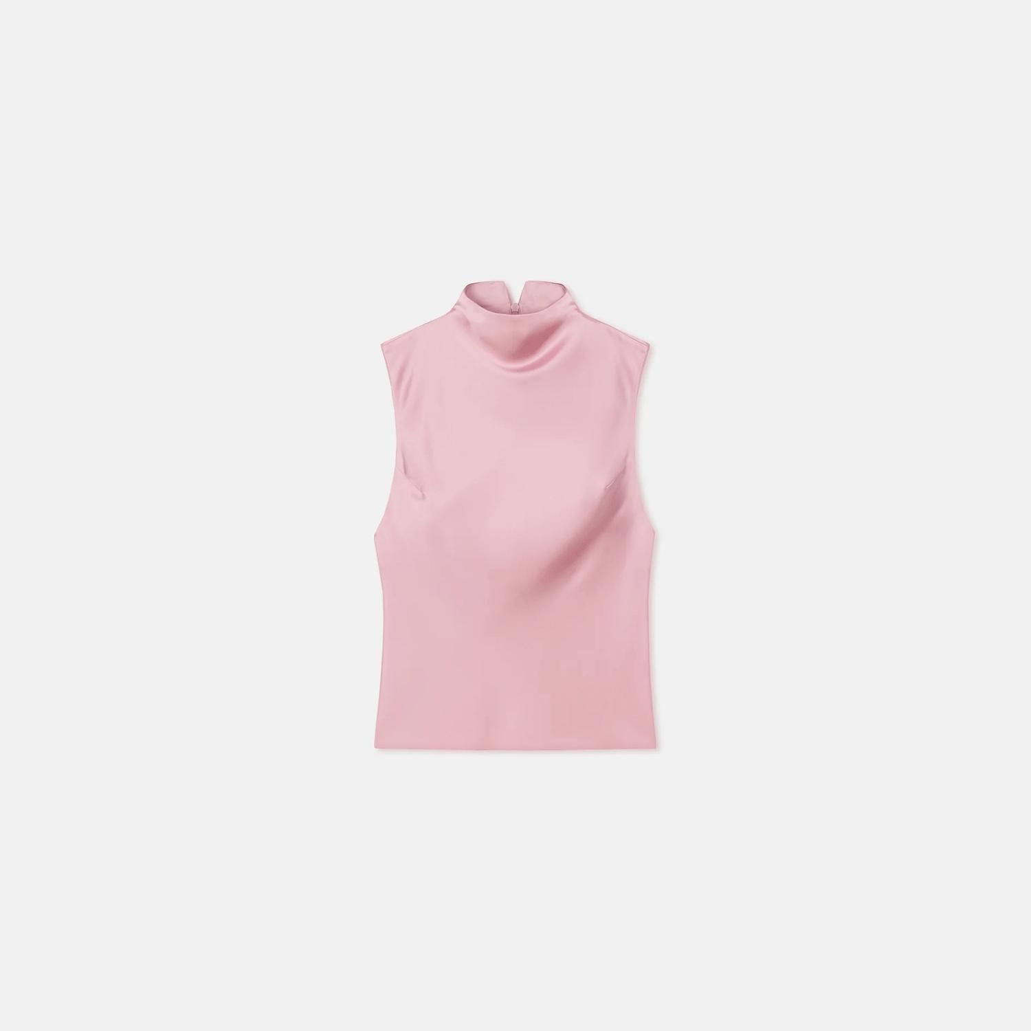 Nanushka - Colson Slip Satin Turtleneck Top