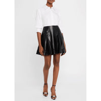 Simkhai - Padma Poplin Faux Leather Combo Mini Dress