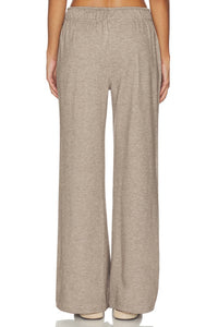 bobi Wide Leg Drawstring Pant in taupe - women's pants - alternate view