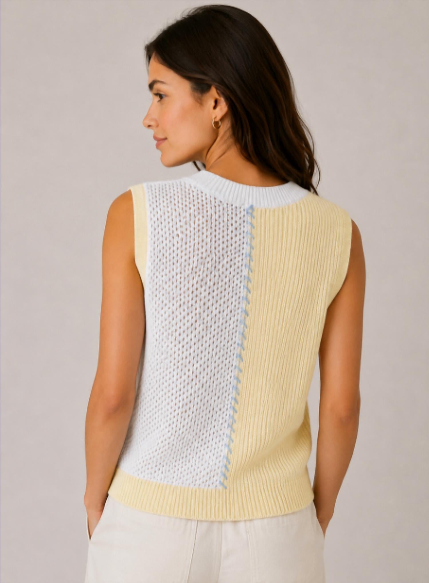 Central Park West - Birdie Two Toned Whip Stitch Tank