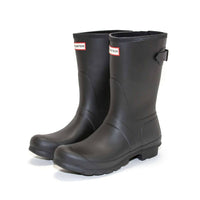 HUNTER Women's Original Back Adjustable Short Boots in black - women's shoe