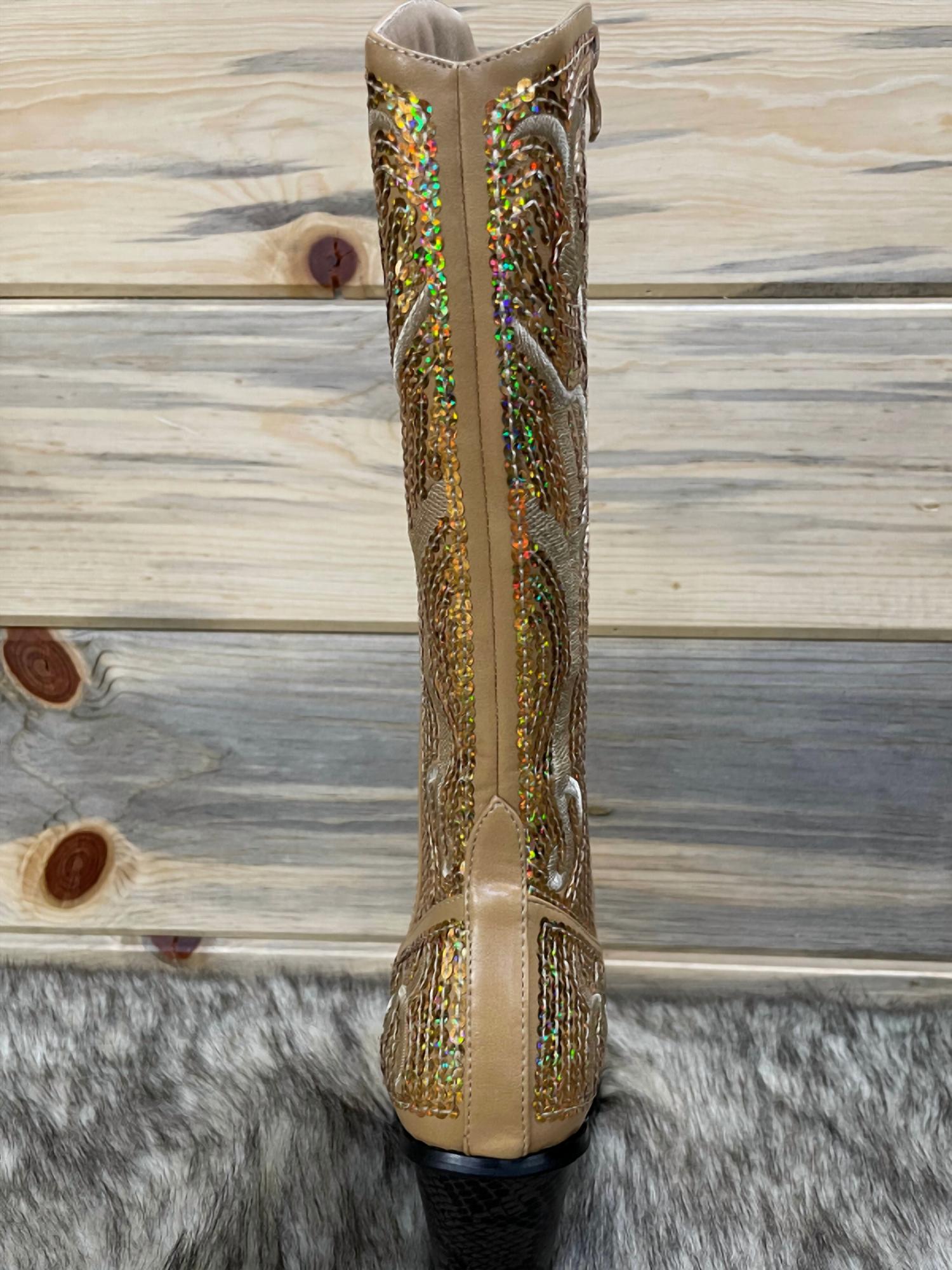 Tall Sequin Boots