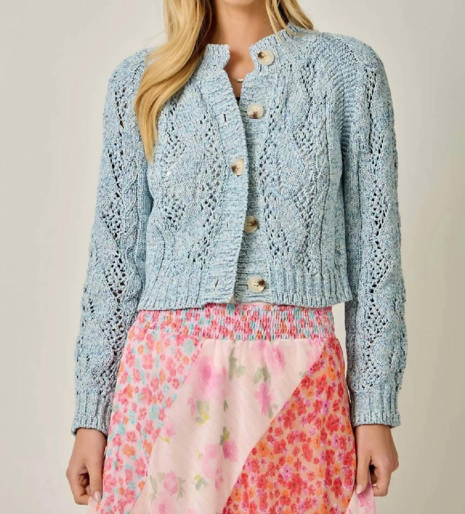 Mystree - Brooklyn Cable Knit Cardigan