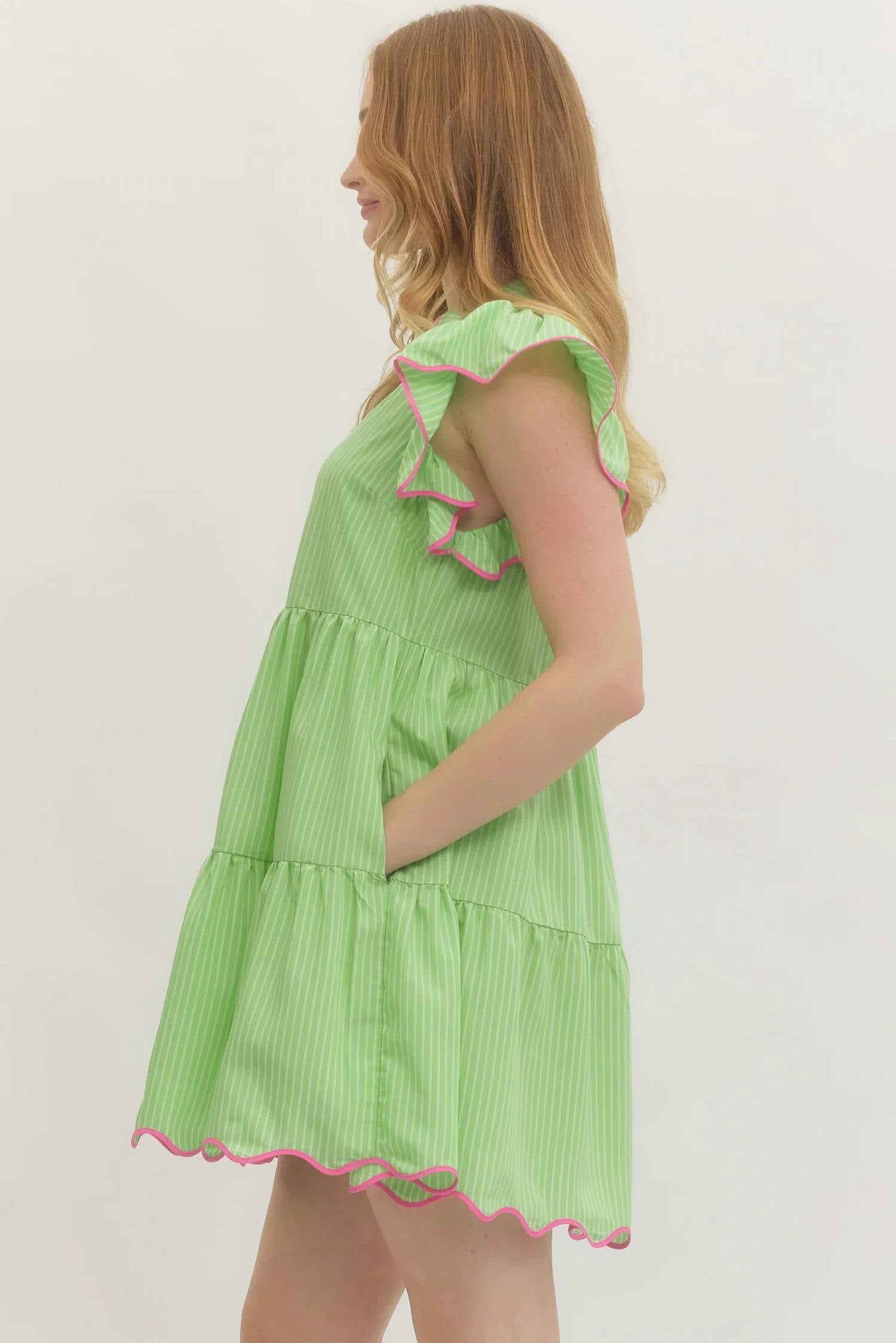 Entro - Pop Geometric Contrast Dress
