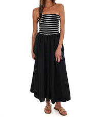 Hyfve - Women's Wanna Know Striped Strapless Midi Dress