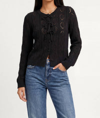 heartloom Joelle Sweater Cardigan in black - women's sweater