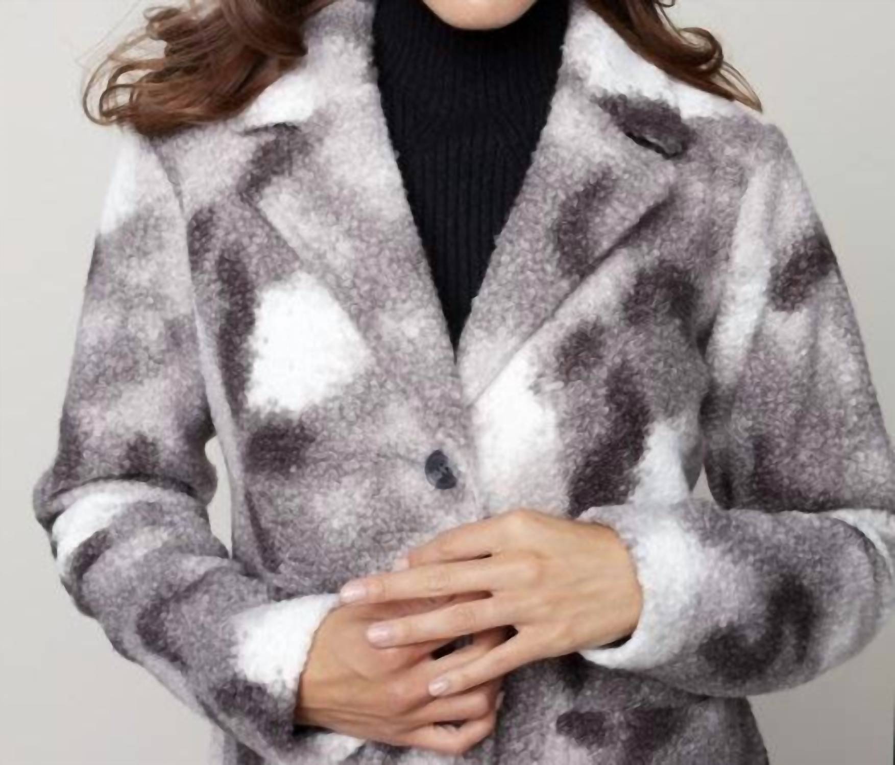 Charlie B - Printed Boucle Knit Coat