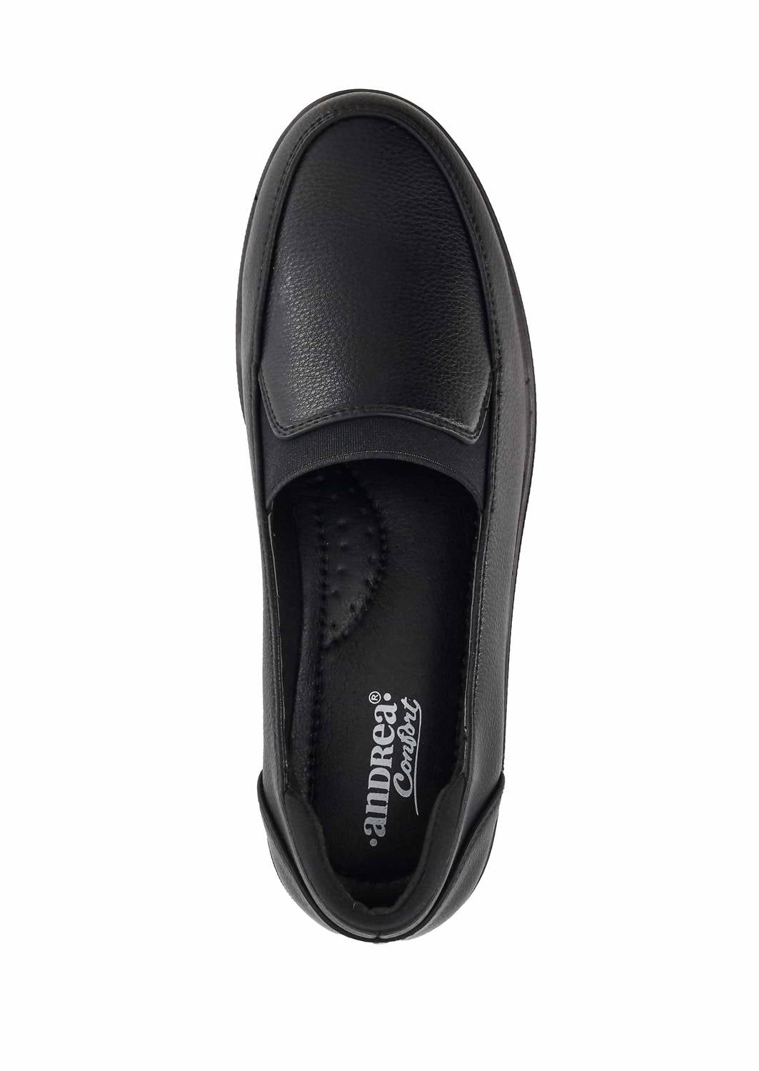 Andrea Women's Wedge Heel Loafer in black - women's flats - alternate view
