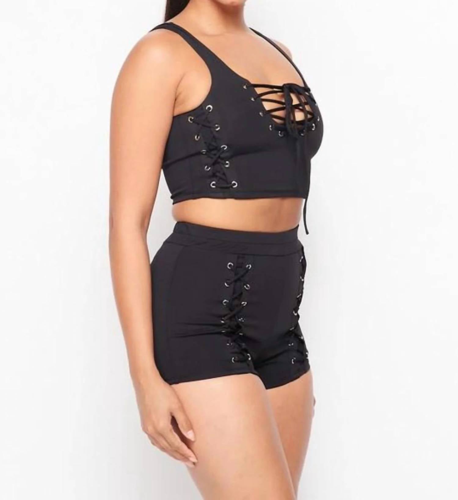 Hot & Delicious - Bucket List Matching Eyelet Short Set