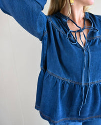 Frnch - Women's Quarterdeck Denim Tie Top