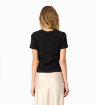 Cami NYC Ebra Cotton Tee in black 1 - women's t-shirt - alternate view