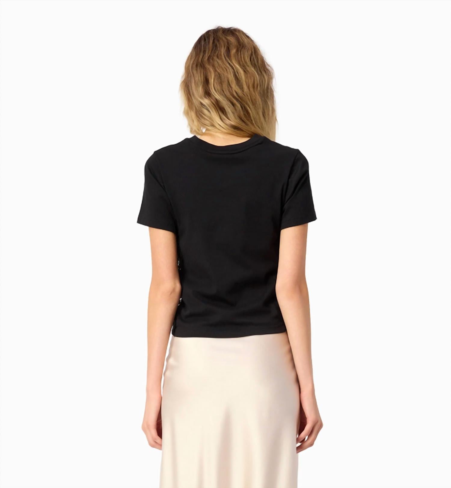 Cami NYC Ebra Cotton Tee in black 1 - women's t-shirt - alternate view