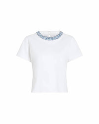 Cinq A Sept - Rhinestone Border Shrunken Tee