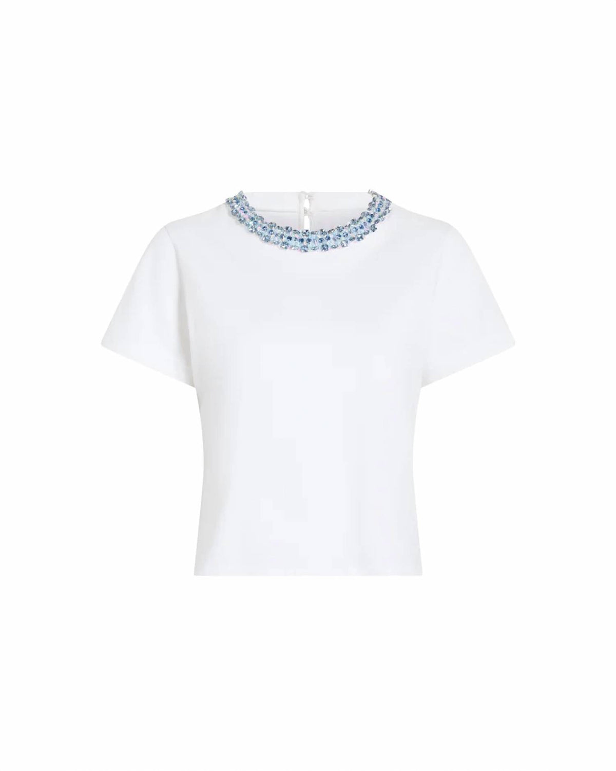 Cinq A Sept - Rhinestone Border Shrunken Tee