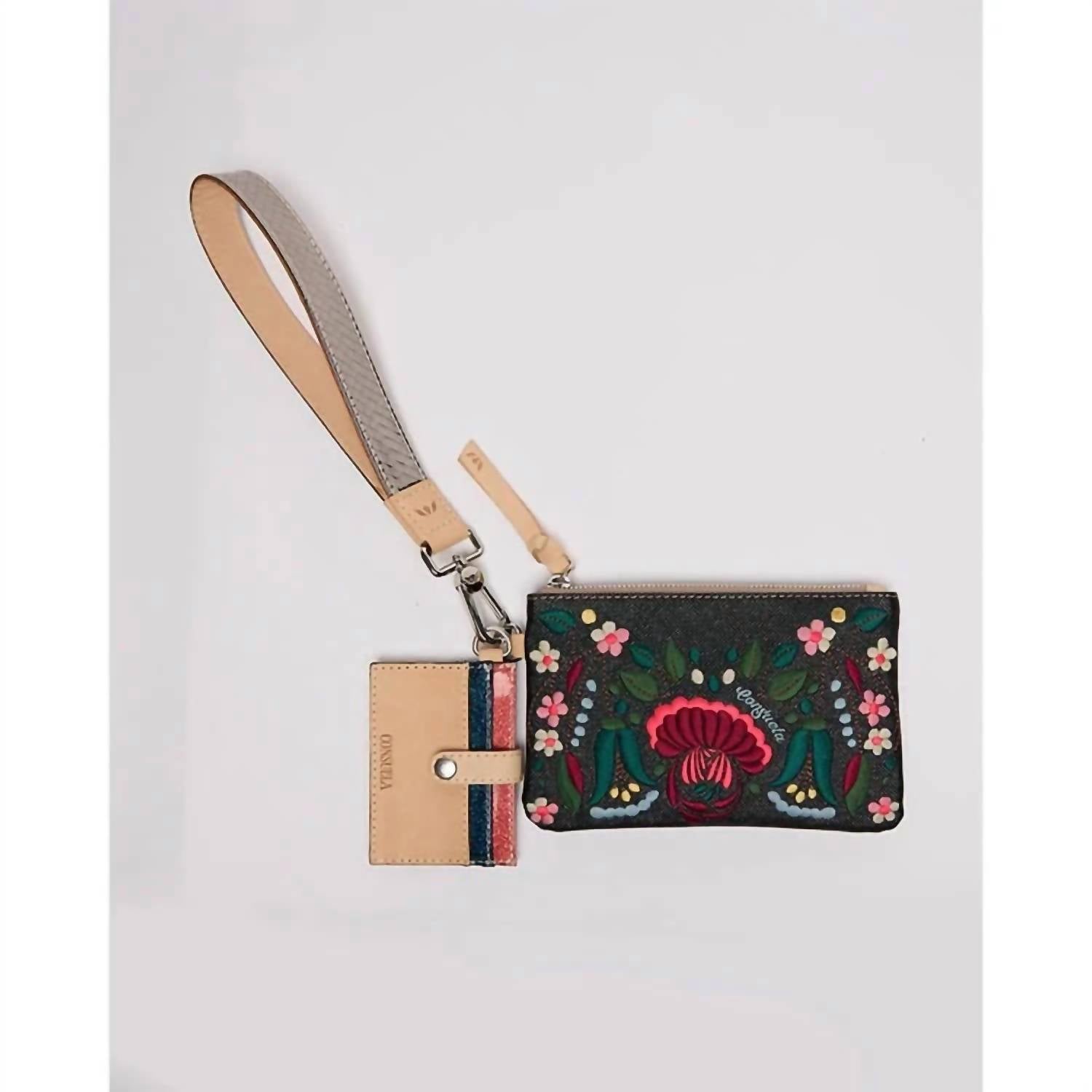 Consuela - Women's Ava Combi Embroidered Wristlet Wallet