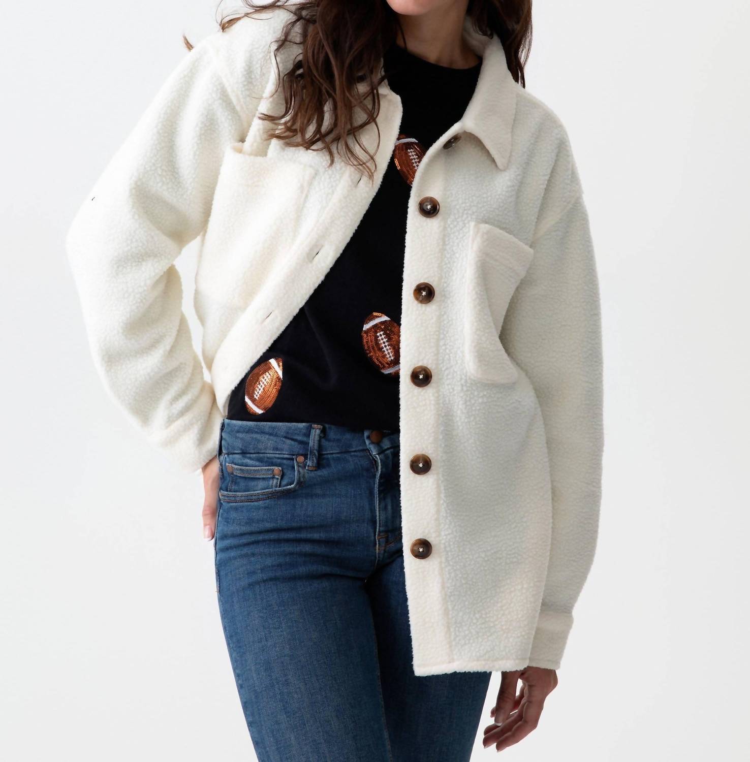 Shiraleah - GET LOUD Sherpa Shacket